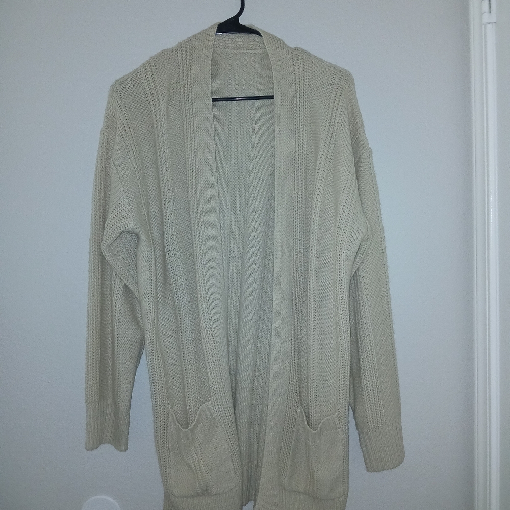 Cozy Cream Open-Front Sweater